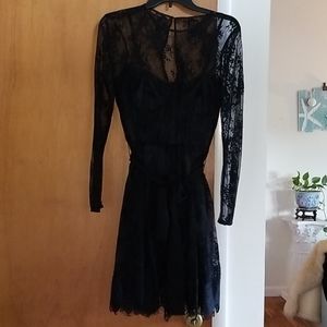 Pearl Georgina Chapman black lace dress